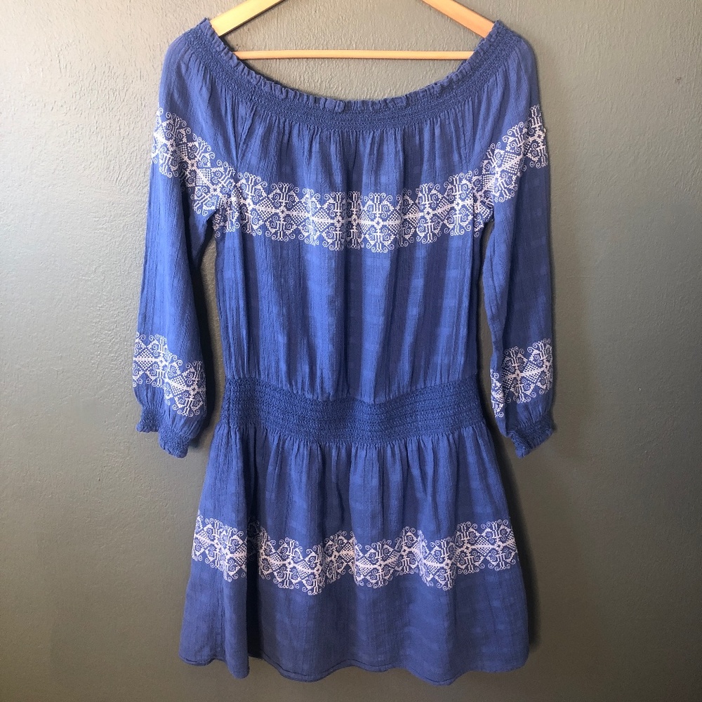 TORY BURCH-LORETTA OFF-THE -SHOULDER DRESS-